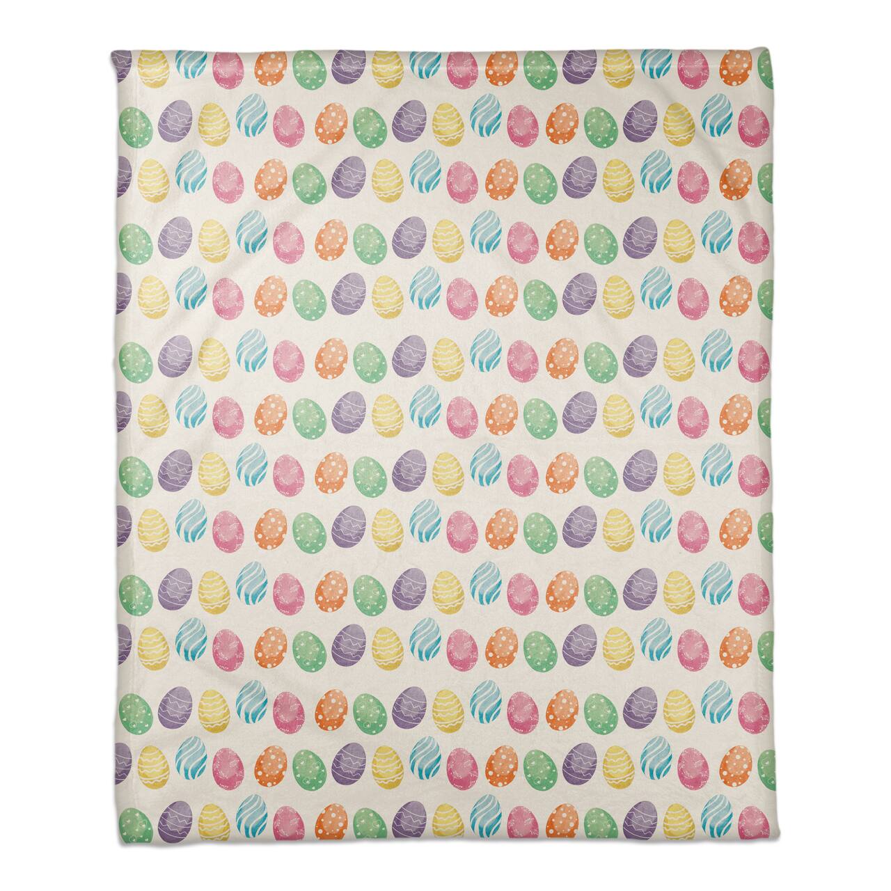 Watercolor Eggs 50" x 60" Sherpa Fleece Blanket